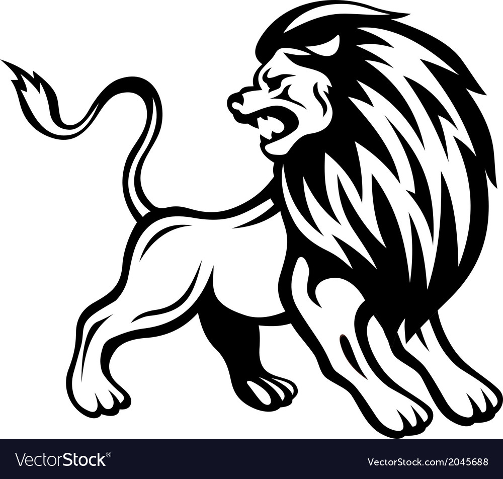 Download Angry lion Royalty Free Vector Image - VectorStock