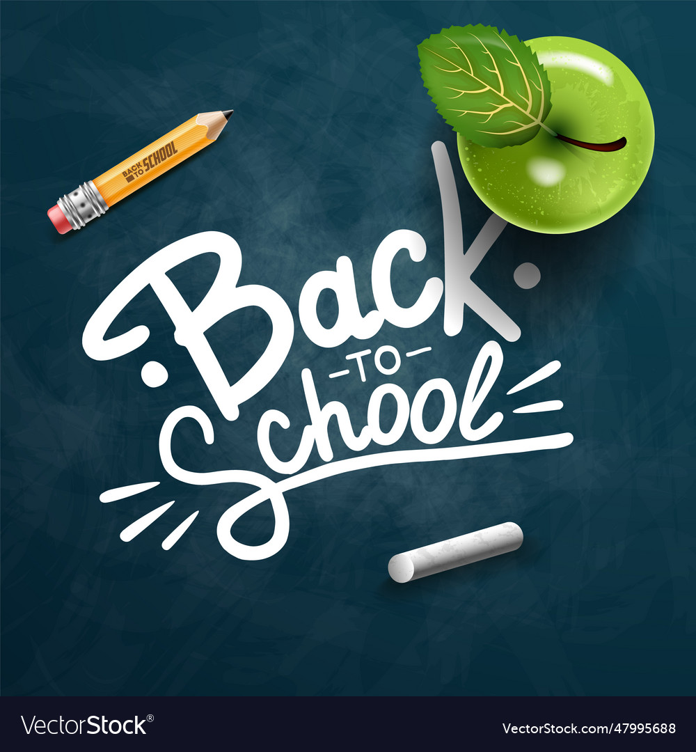 Back to school text drawing by colorful chalk