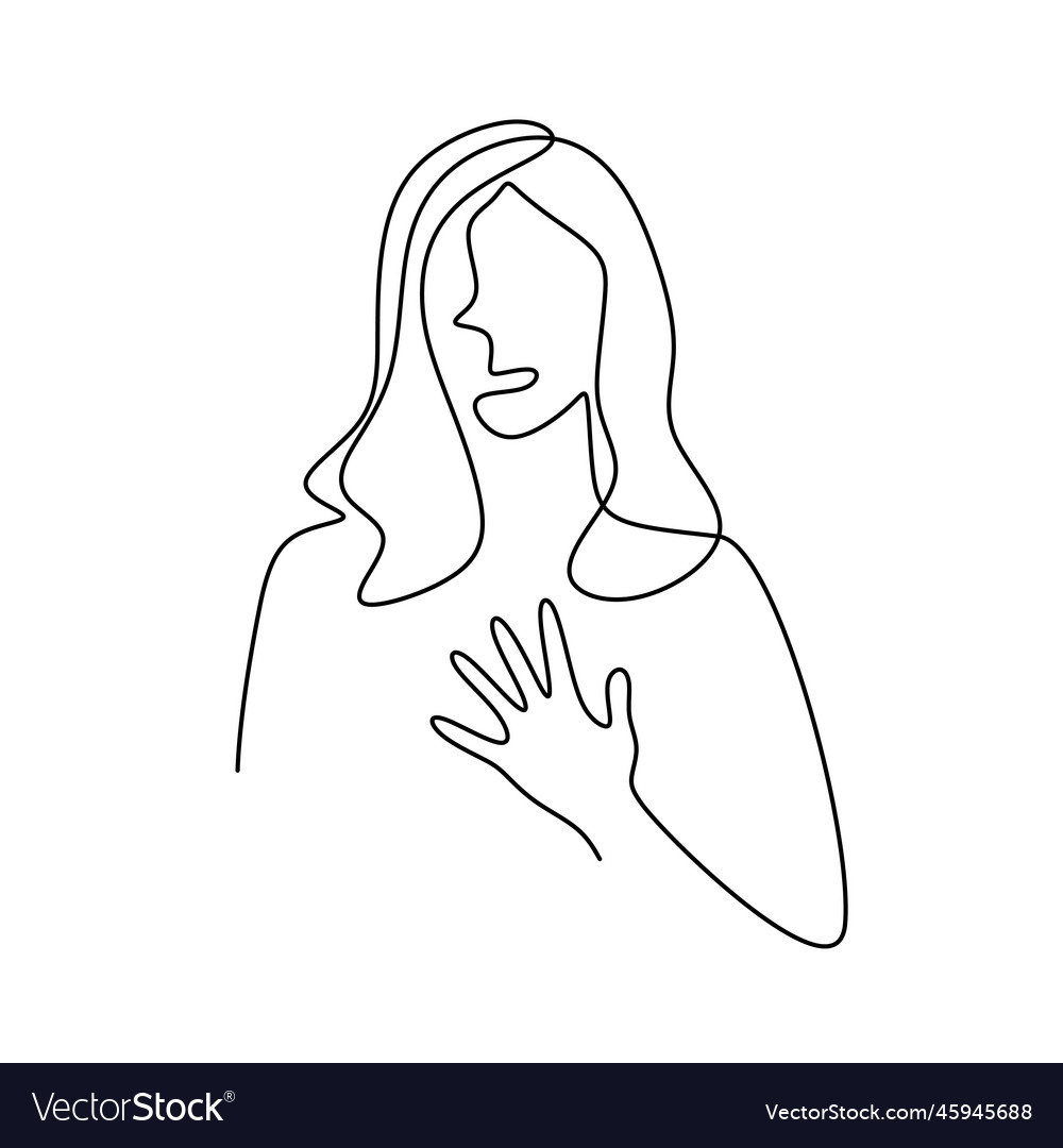 Brustkrebs Awareness Line Art