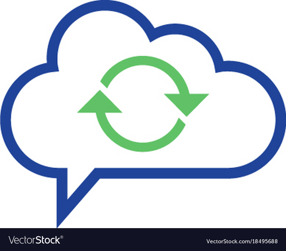 Cloud computing concept sync icon