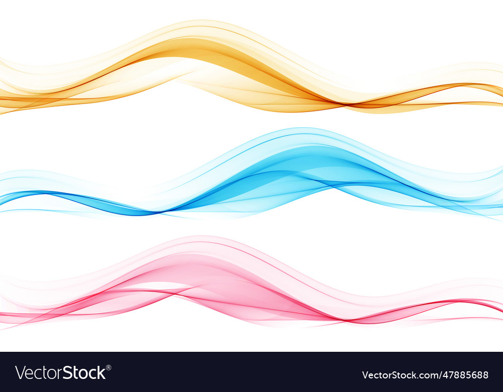Color flow of wavy lines abstract waves vector image Color flow of wavy lines abstract waves