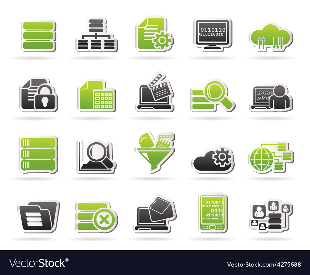 Data and analytics icons