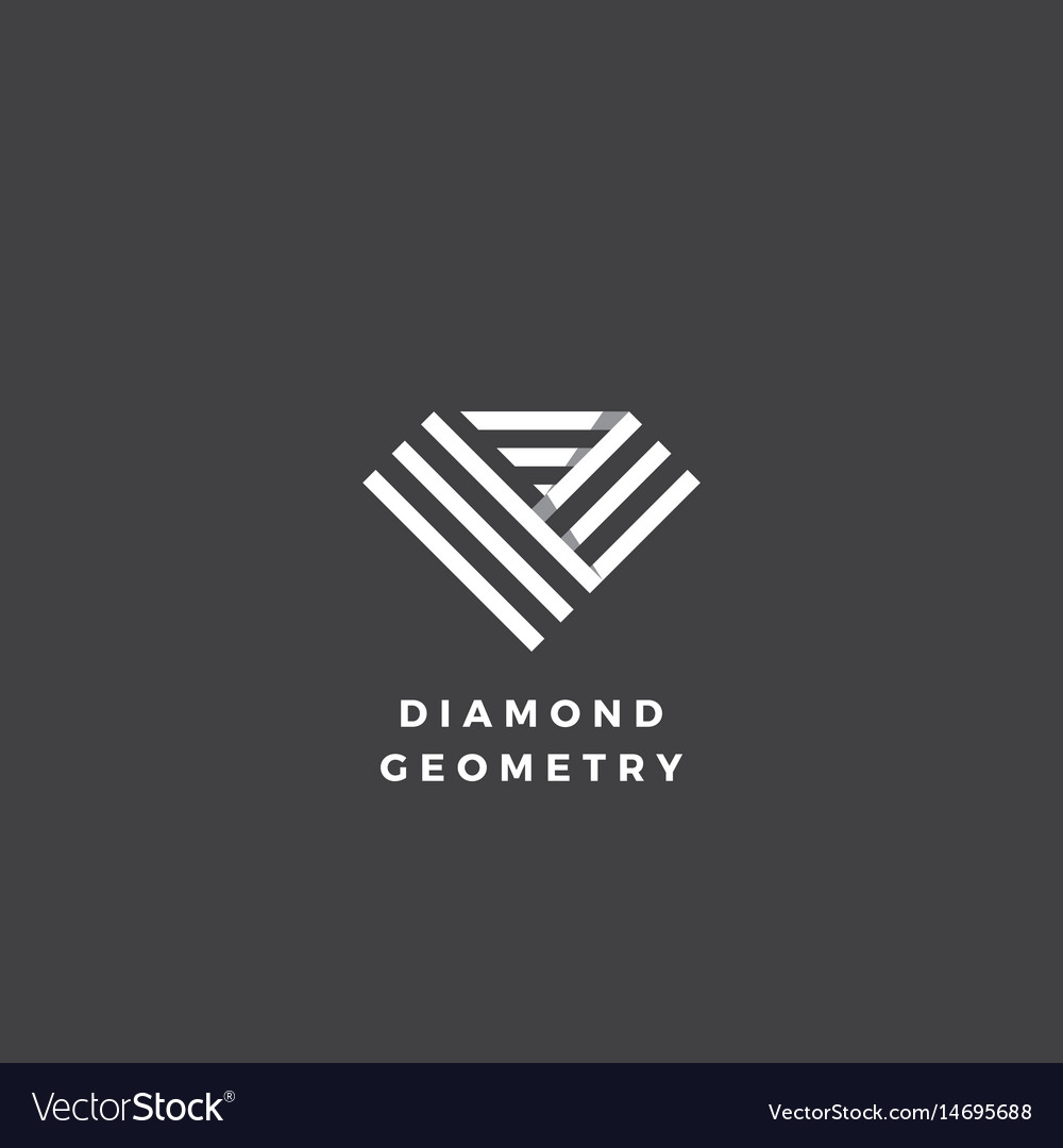 Diamond geometry abstract minimal sign Royalty Free Vector