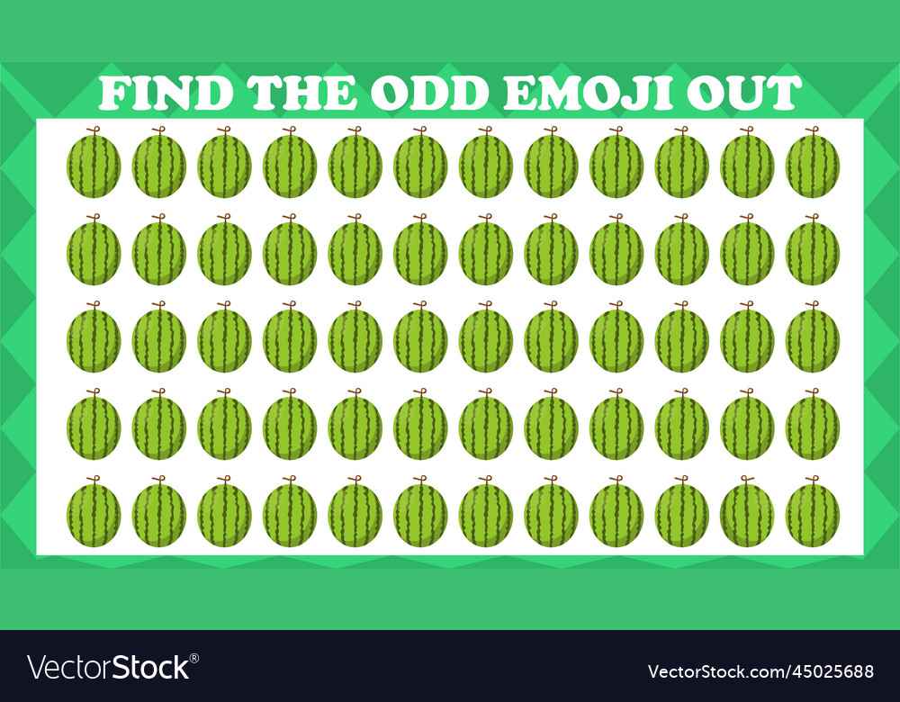 Find the odd emoji out visual logic puzzle game