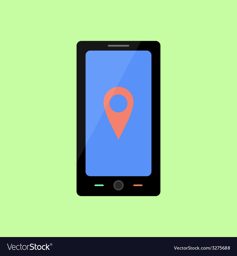 Flat style smart phone with pin pointer