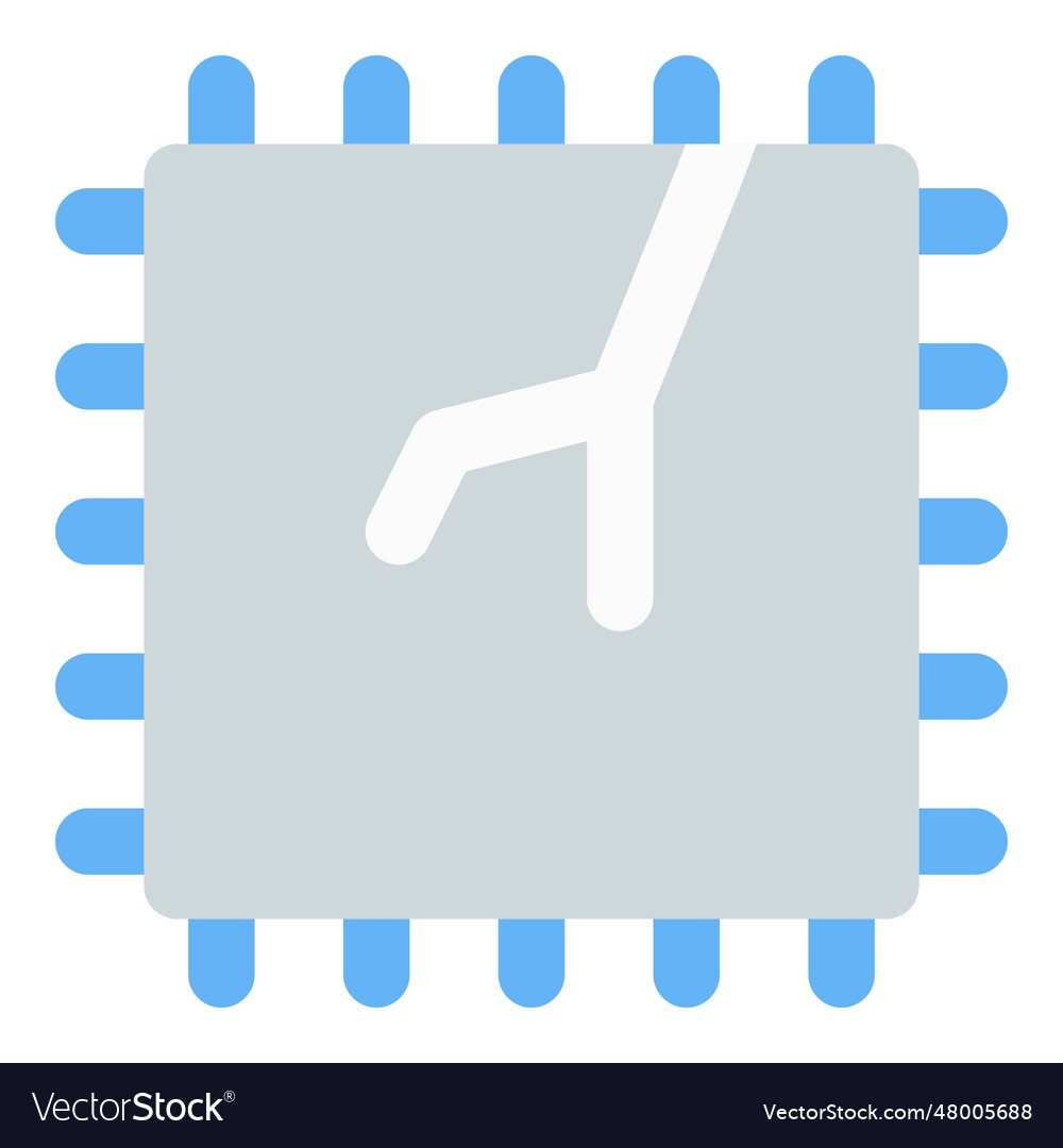 Hardware failure due to a broken chip