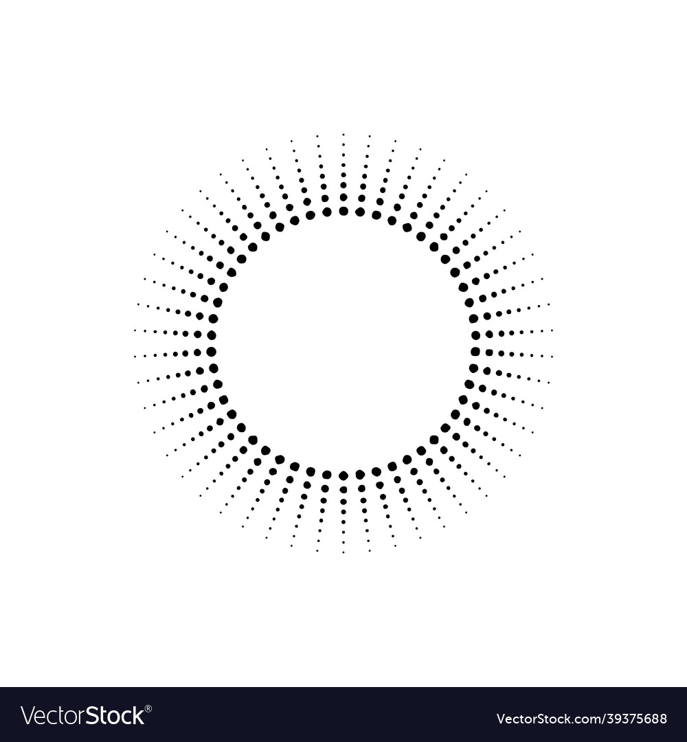 Light rays frame with dots shine burst Vector Image Light rays frame with dots shine burst