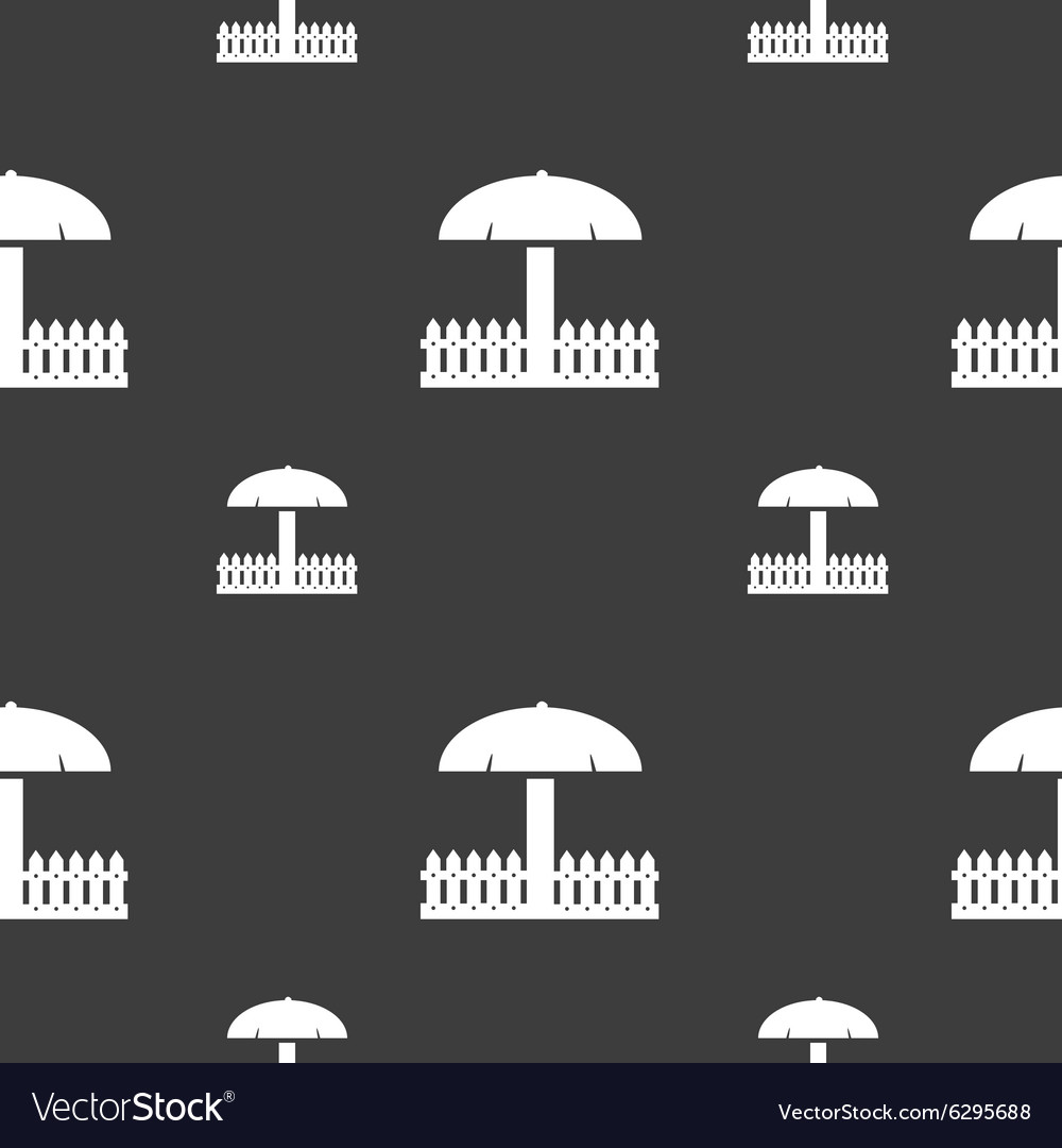 Sandbox icon sign seamless pattern on a gray