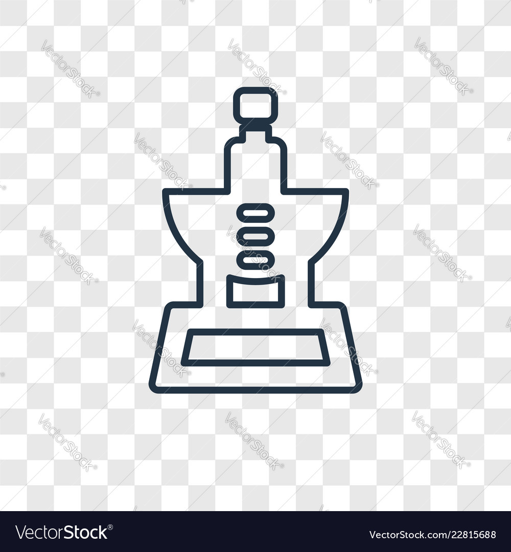 Scale concept linear icon isolated on transparent vector image Scale concept linear icon isolated on transparent