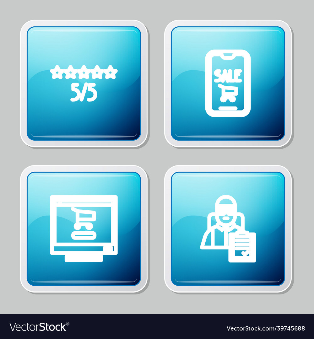 Set line consumer or customer product rating vector image Set line consumer or customer product rating