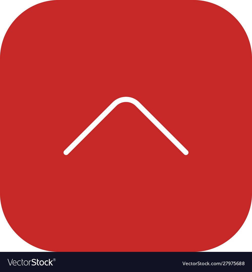 Up arrow icon with white background