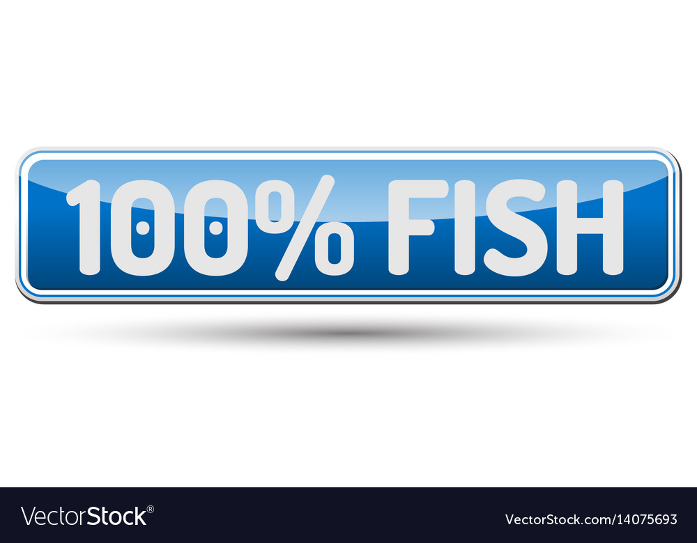 100 fish - abstract beautiful button with text