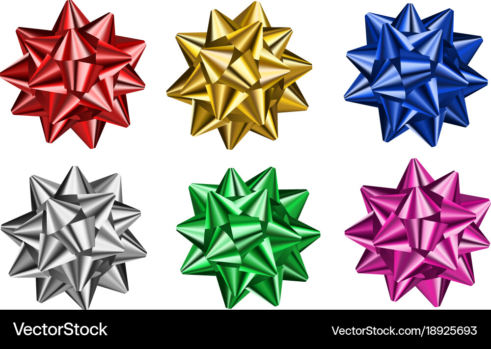 Bow set Royalty Free Vector Image - VectorStock