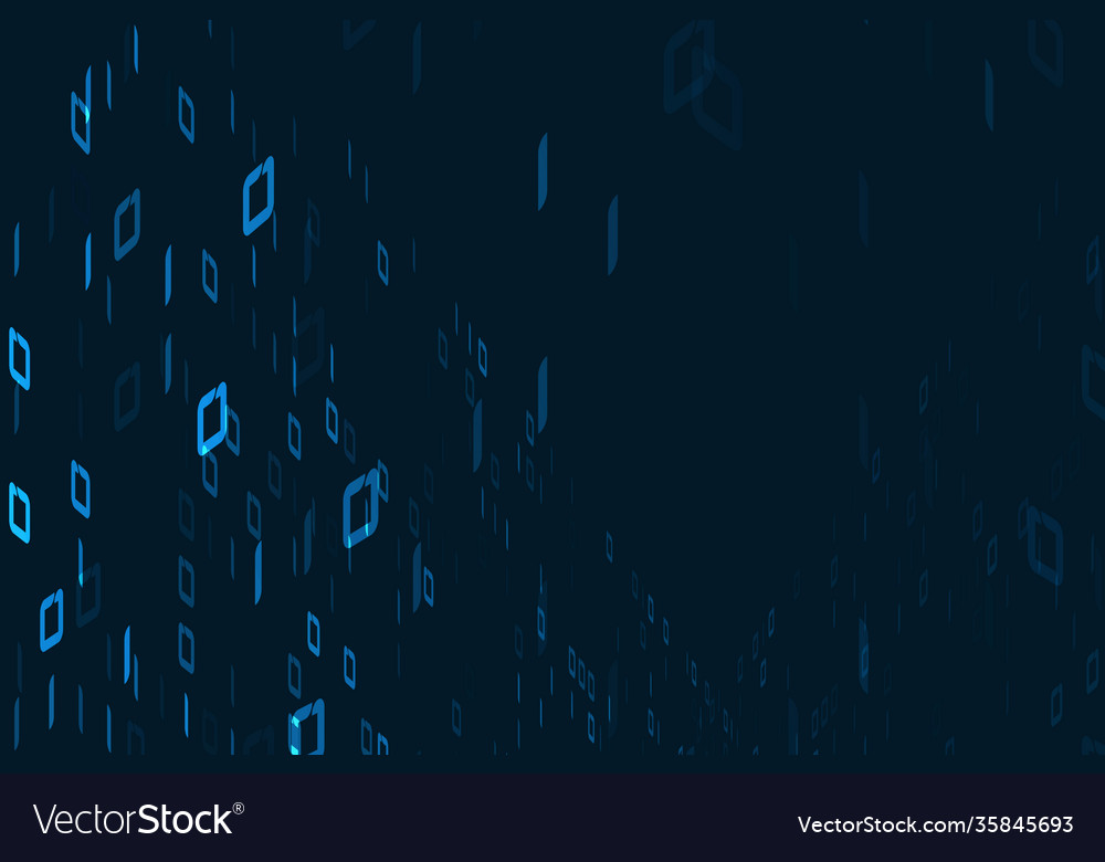 Digital binary code background vector image Digital binary code background