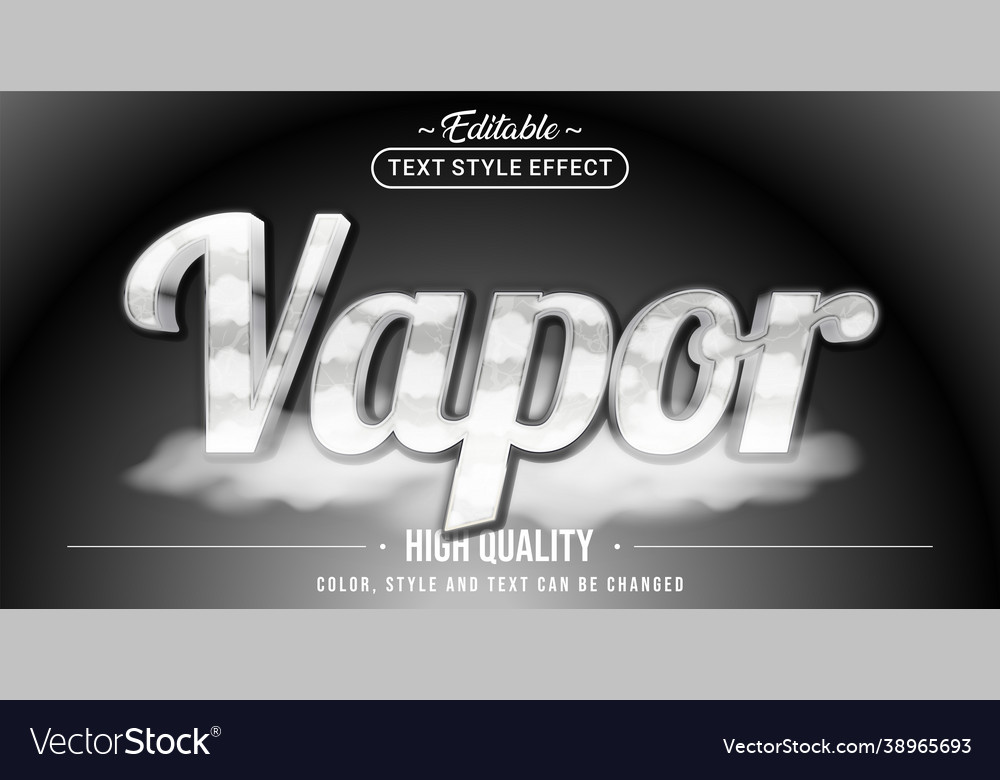 Editable text style effect - vapor