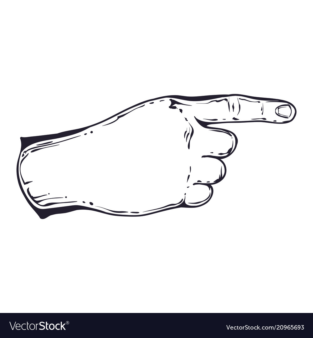 Hand Vintage Logo vector image Hand Vintage Logo