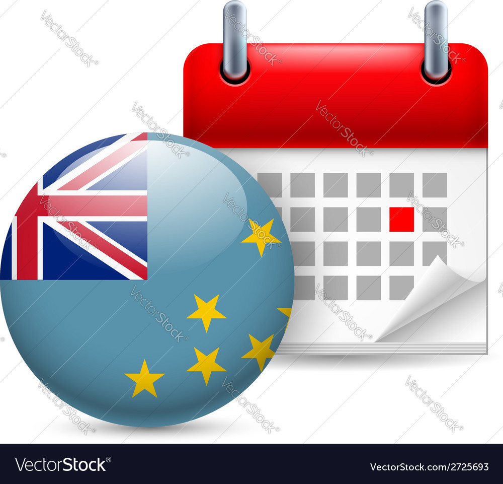 Icon of national day in tuvalu Royalty Free Vector Image