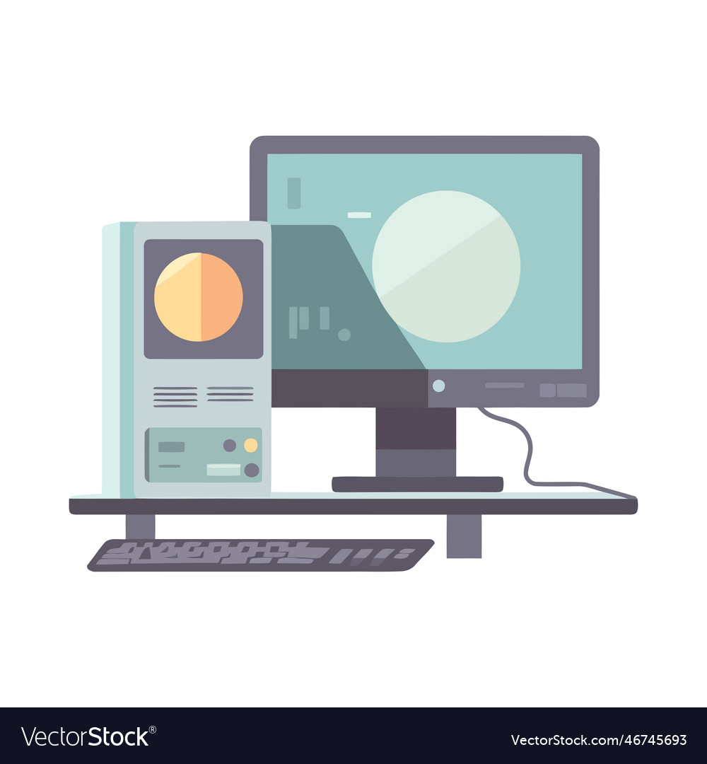 Modern computer equipment and technology Vector Image