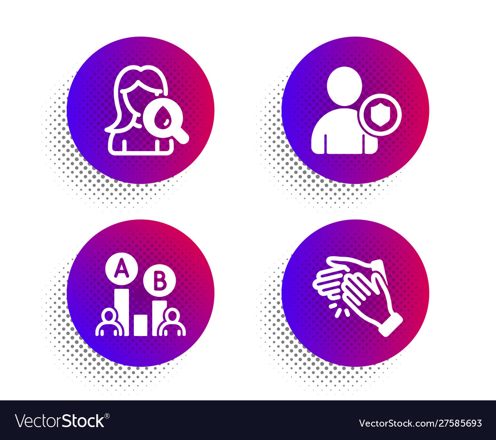 Moisturizing cream security and ab testing icons Vector Image Moisturizing cream security and ab testing icons