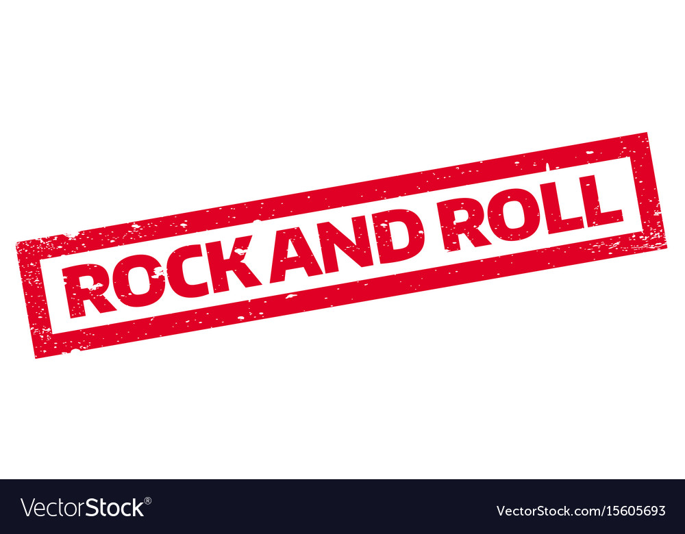 Rock and roll rubber stamp