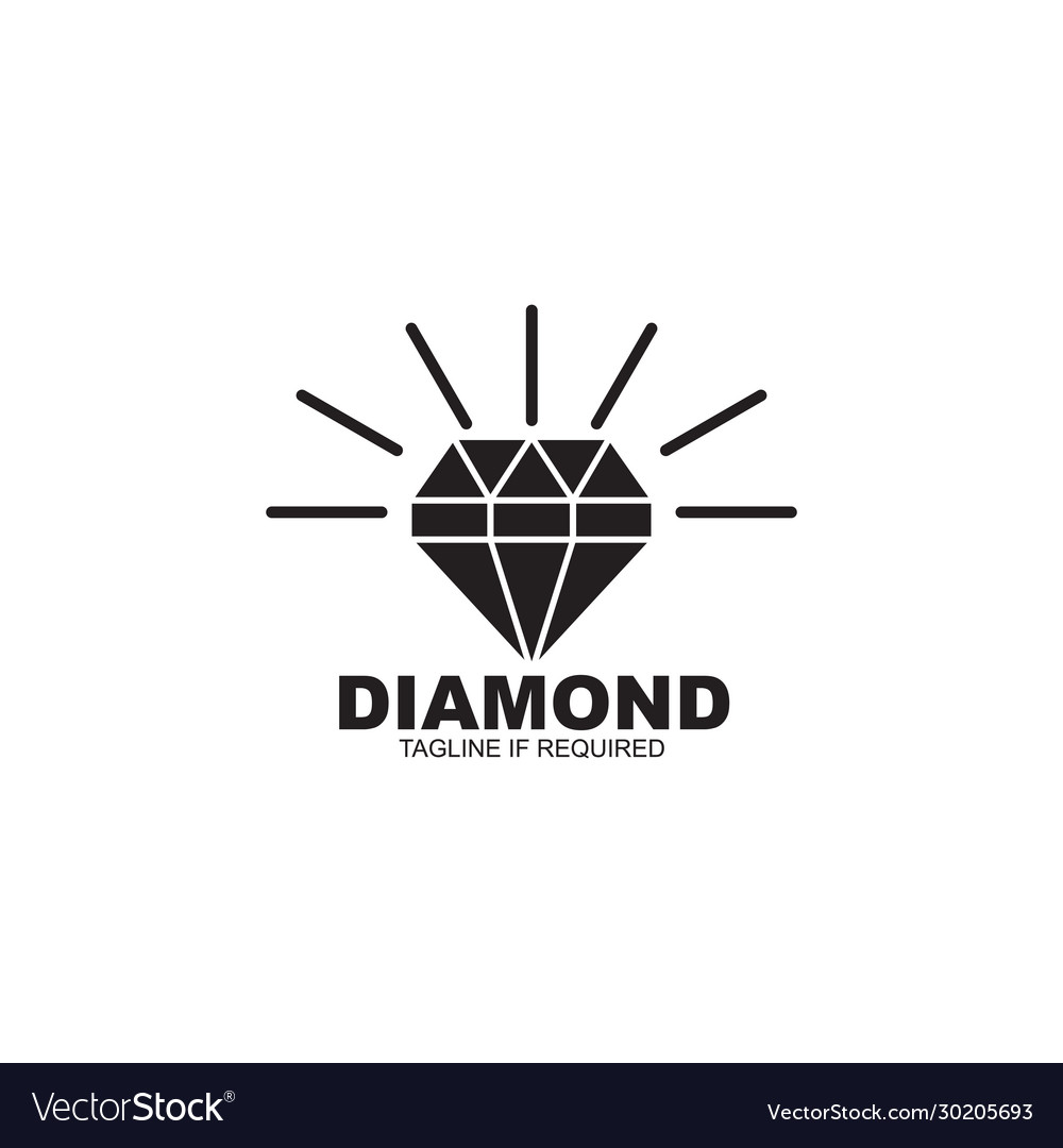 Simple diamond icon logo design template Vector Image