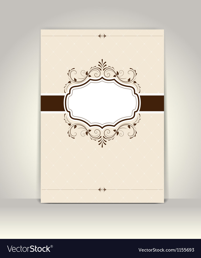 Vintage Invitation template retro design Vector Image