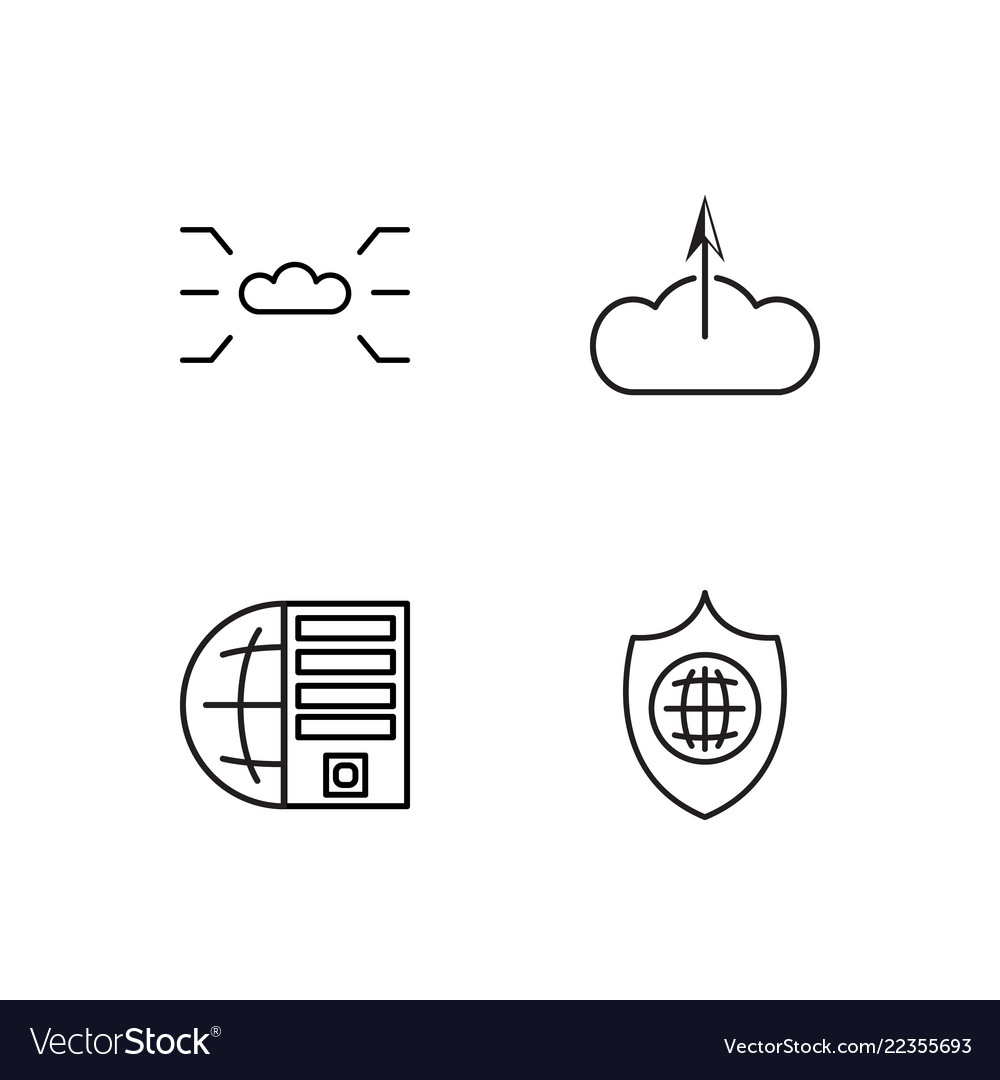Web simple outlined icons set