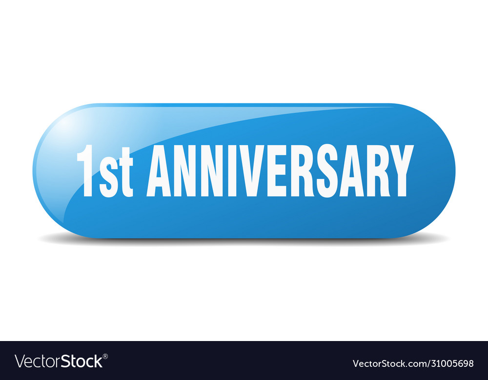 1st anniversary button sign key