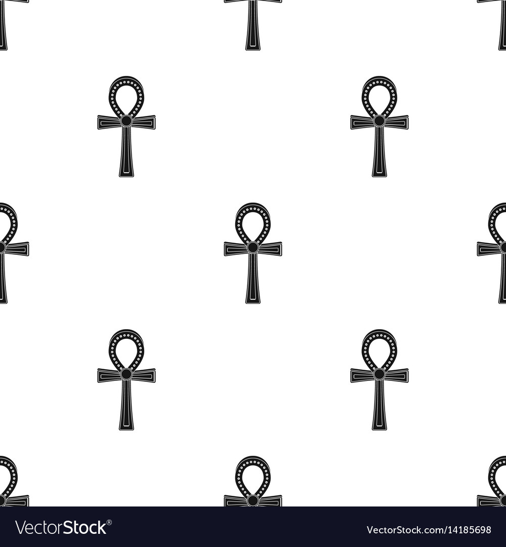 Ankh icon in black style isolated on white Vector Image