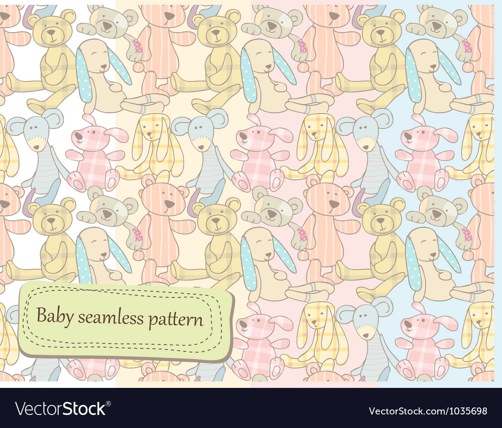 Baby seamless pattern Royalty Free Vector Image