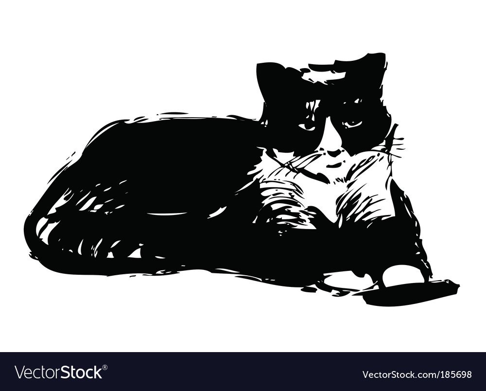 Cat Illustration Royalty Free Vector Image Vectorstock