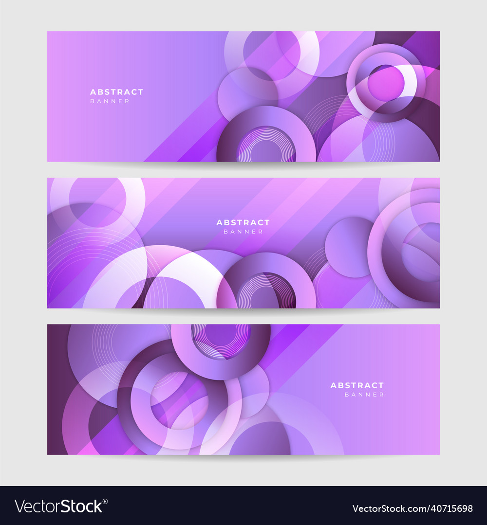 Colorful purple vibrant web banner background vector image Colorful purple vibrant web banner background