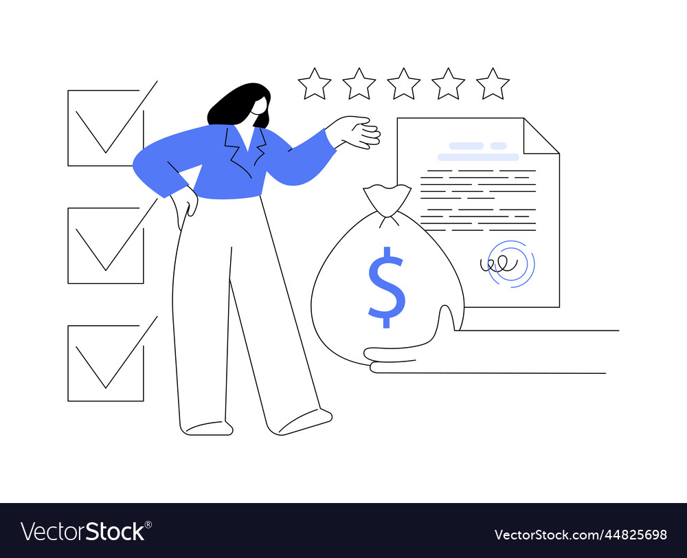 Credit rating abstract concept