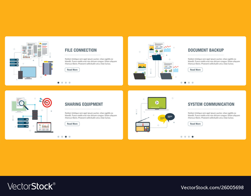 File connection document backup sharing equipment vector image File connection document backup sharing equipment
