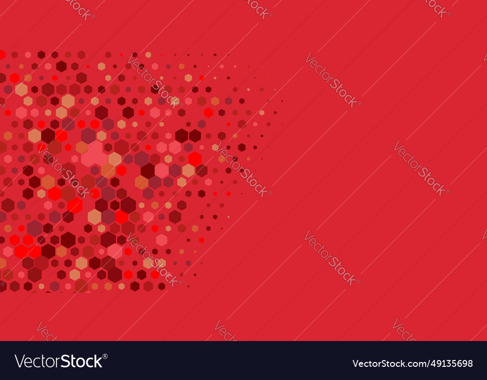 Geometric multi size hexagon with color