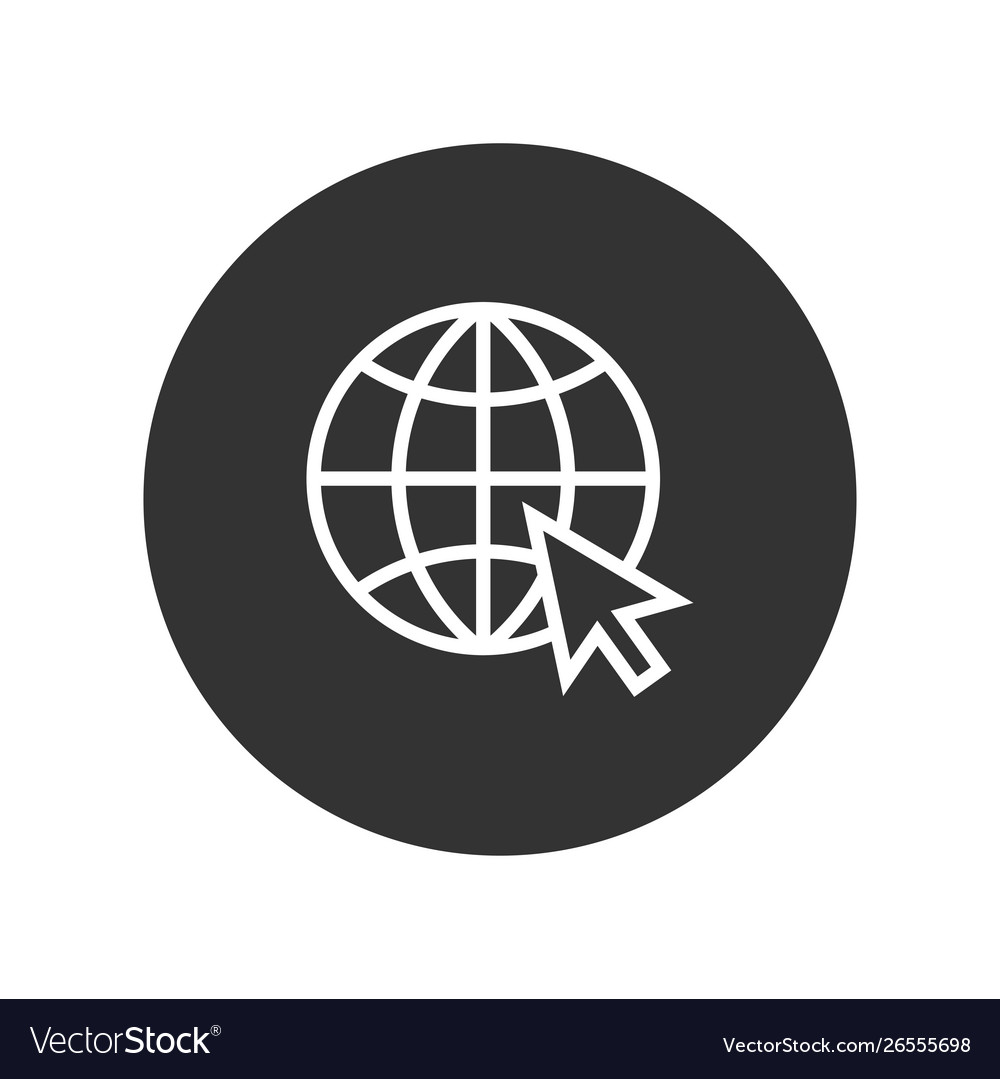 Go to web icon isolated on white background vector image Go to web icon isolated on white background