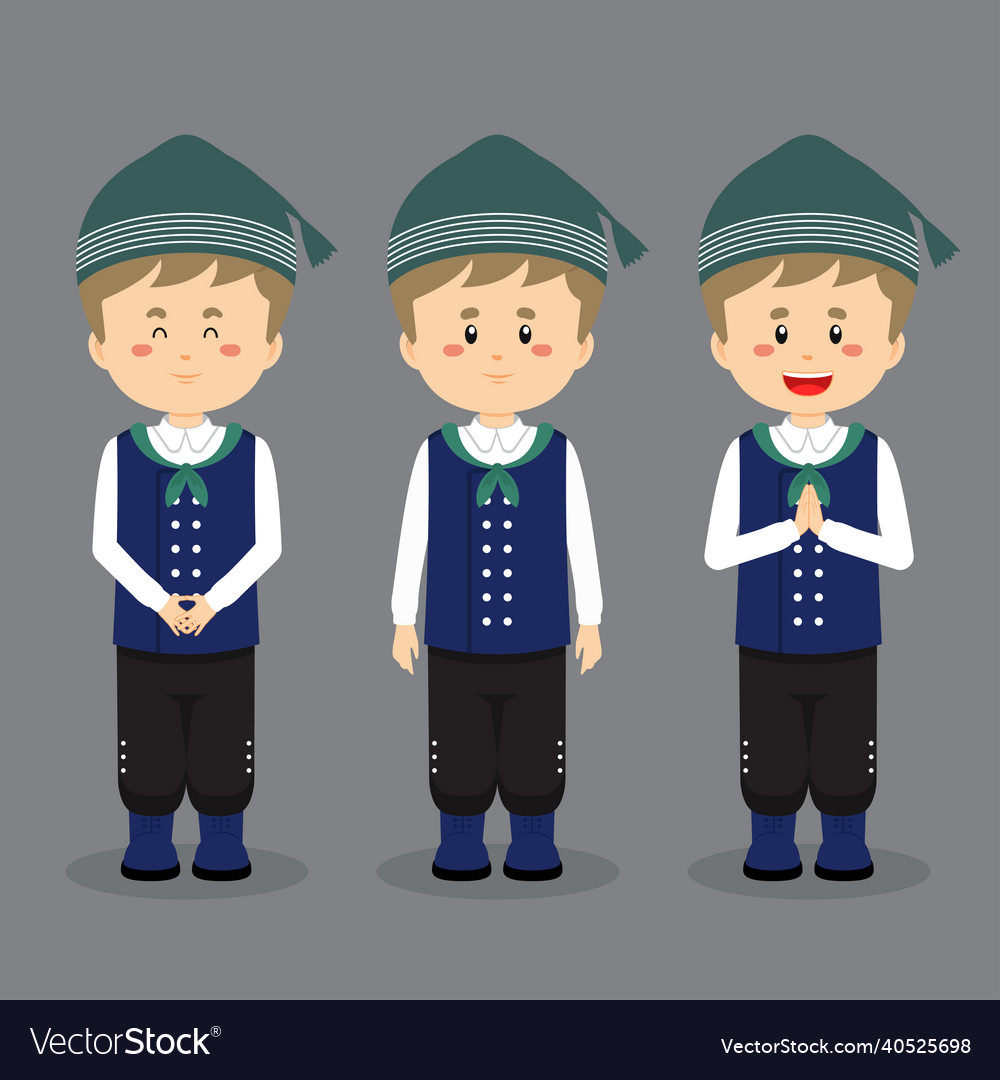 Iceland character with various expression