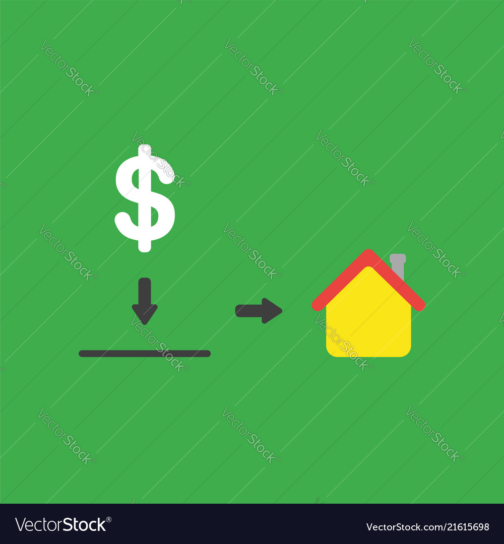 Icon concept of dollar symbol with moneybox hole