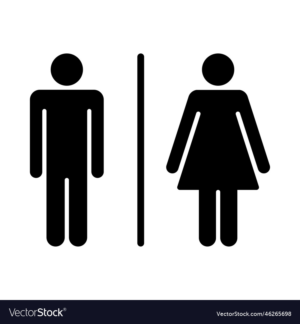 Male and female toilet sign icon restroom sign Vector Image