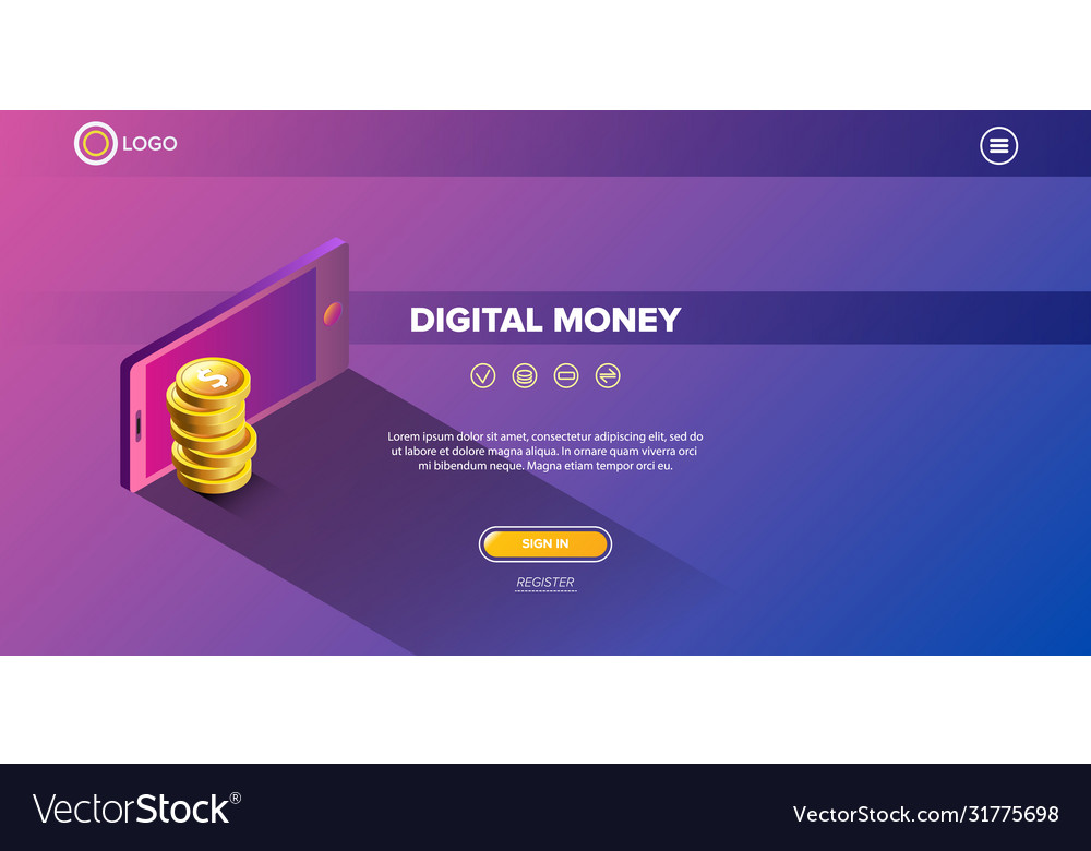 Mock-up design website or landing page vector image Mock-up design website or landing page