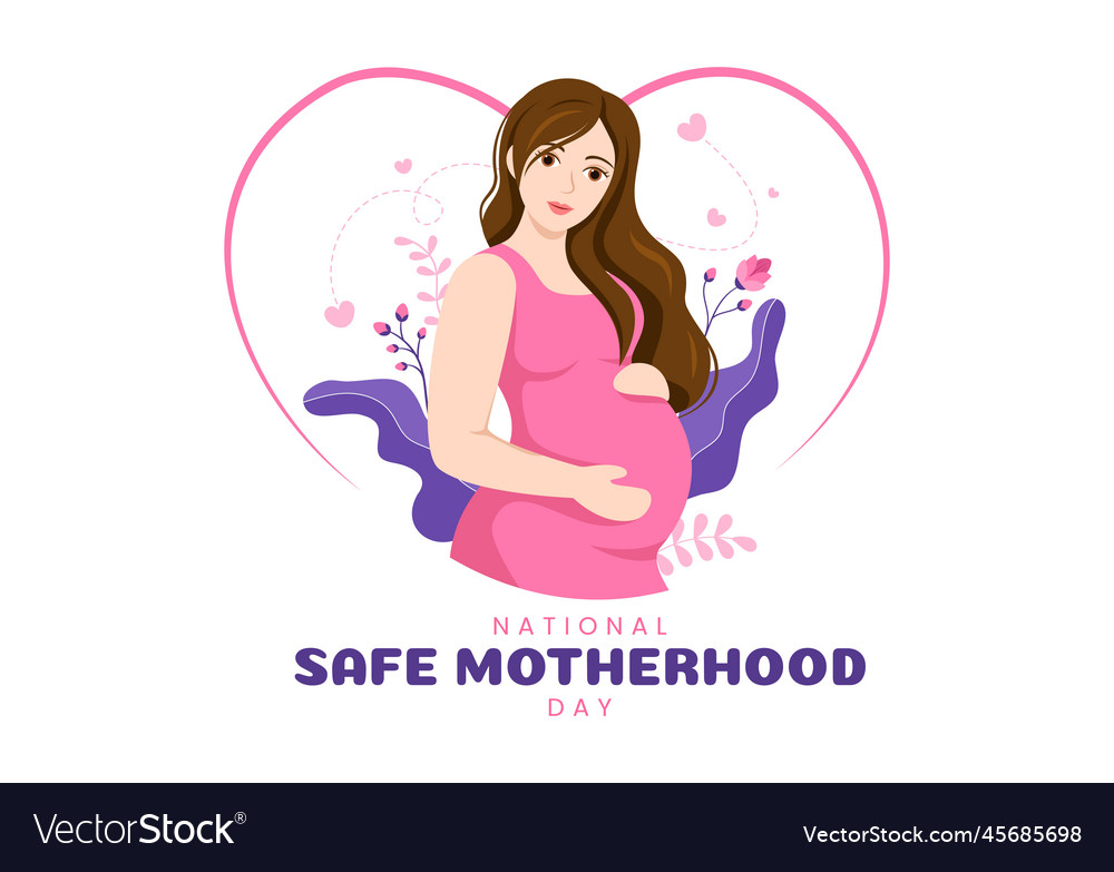 National safe motherhood day on april 1 Royalty Free Vector