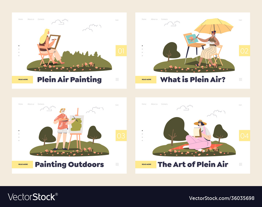 Maler und plein art concept Landingpages