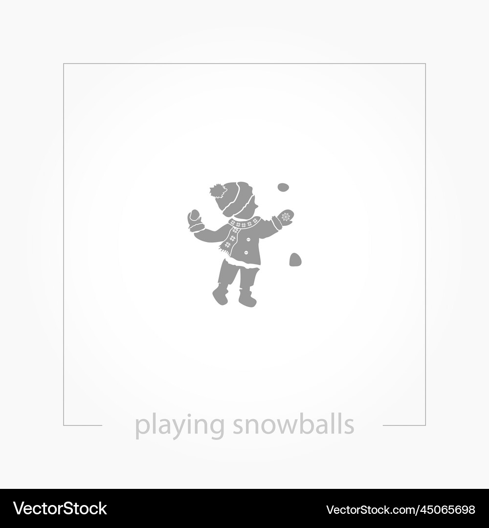 Playing snowball icon elements of christmas Vector Image