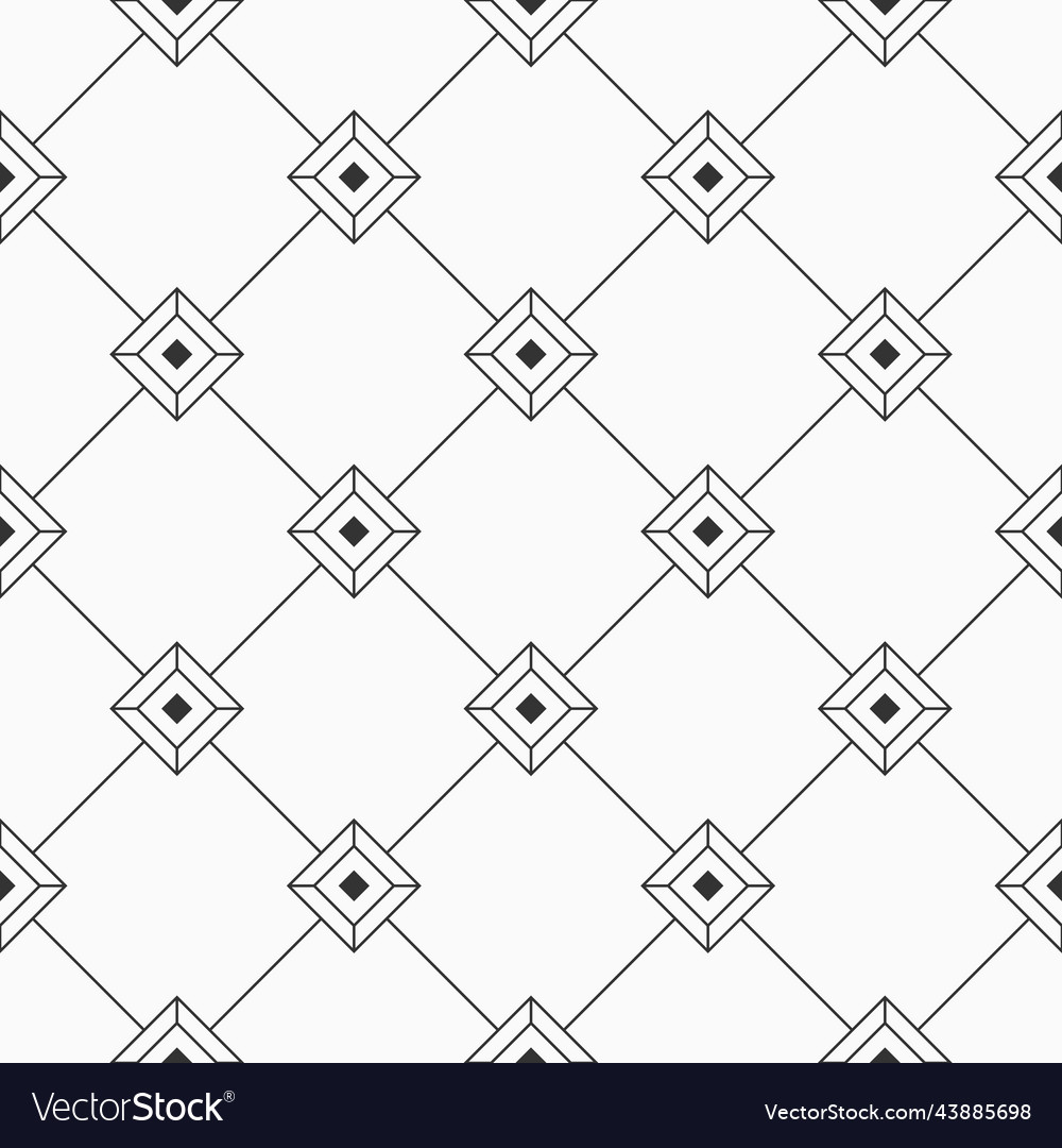 Seamless thin lines rhombuses pattern repeating vector image Seamless thin lines rhombuses pattern repeating