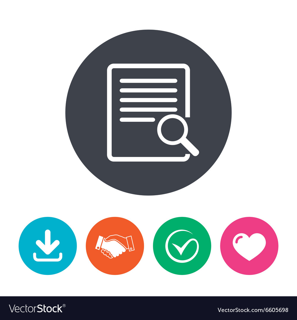 Search in file sign icon find document
