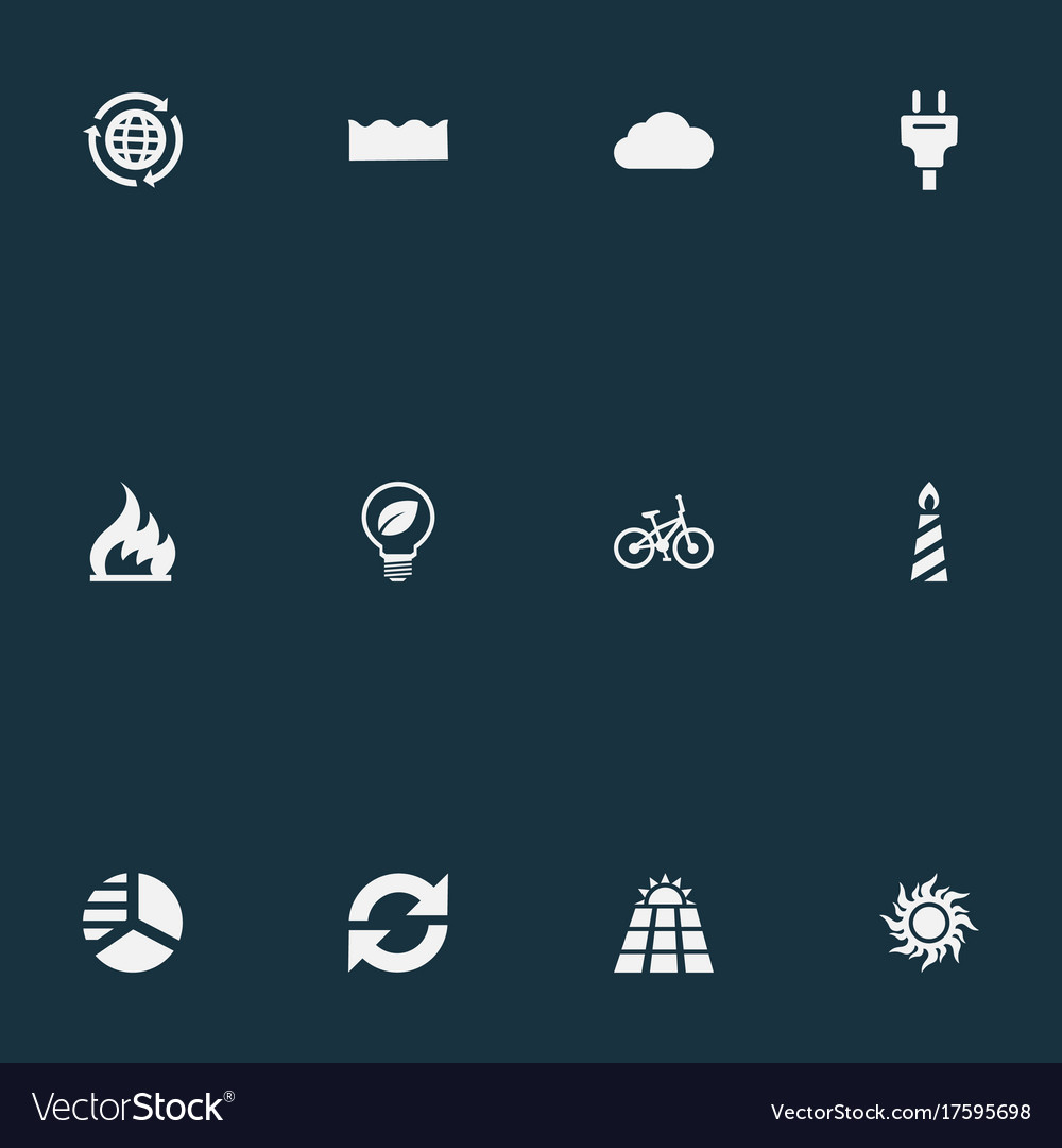Set of simple power icons