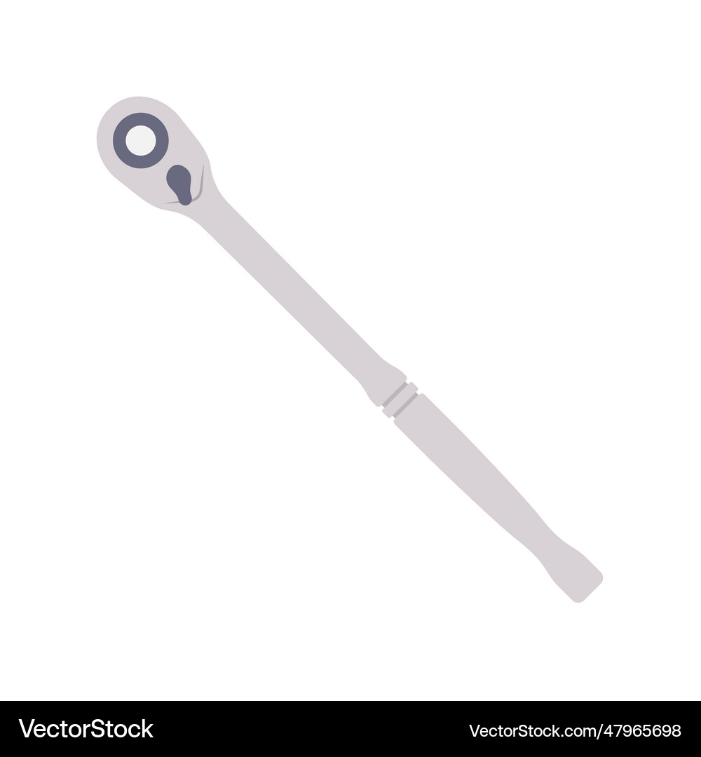 Spanner flat clean icon Royalty Free Vector Image