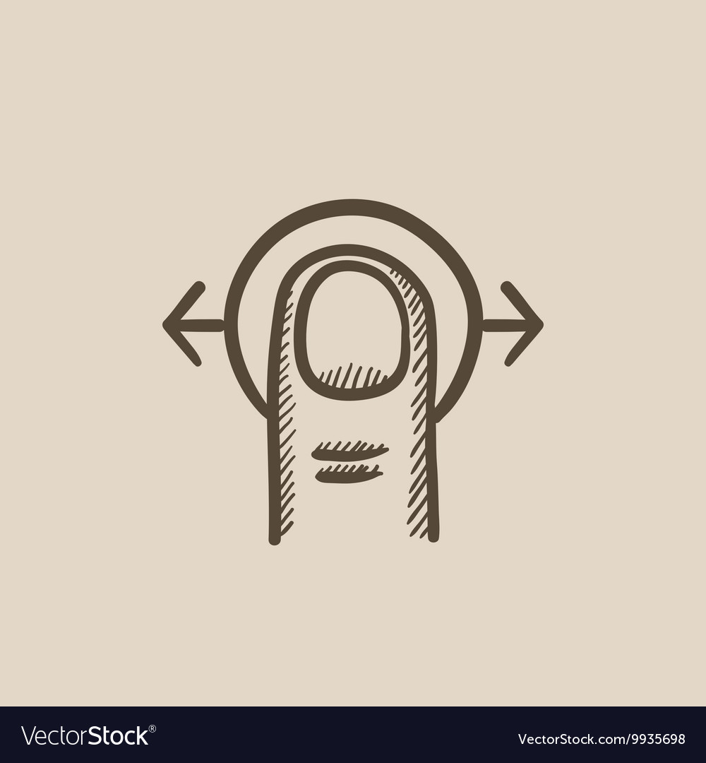 Touch screen gesture sketch icon
