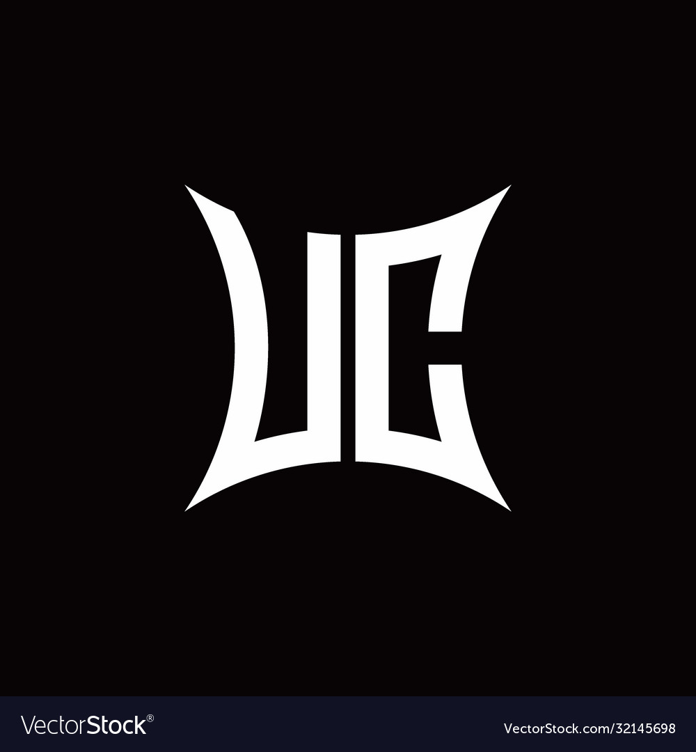 Uc monogram logo with sharped shape design