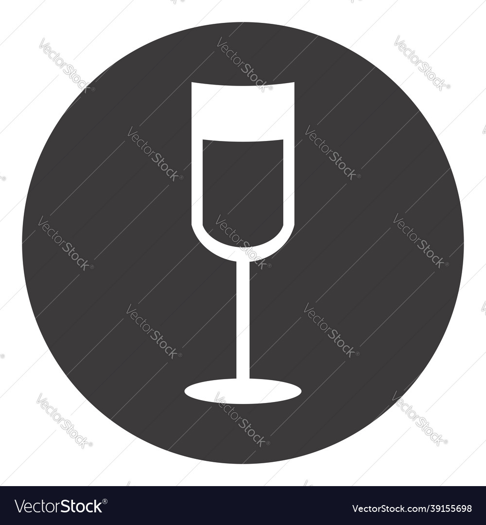 Wine glass icon on white background